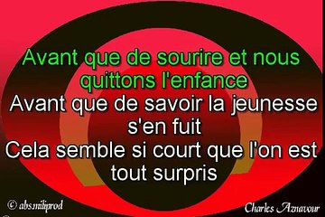 KARAOKE- CHARLES AZNAVOUR Sa jeunesse - (Version Chantée)