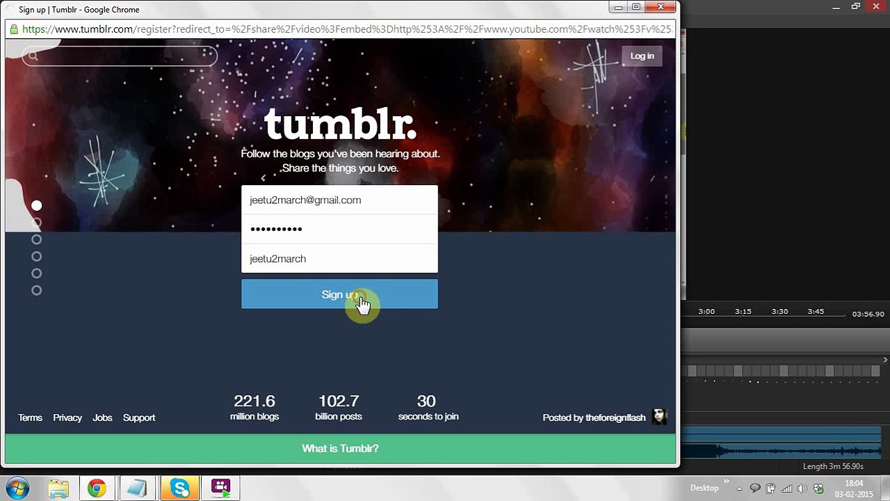 How to create a tumbler account ?