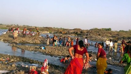 Mahishagar River Summer Bath Galteshwar (India)