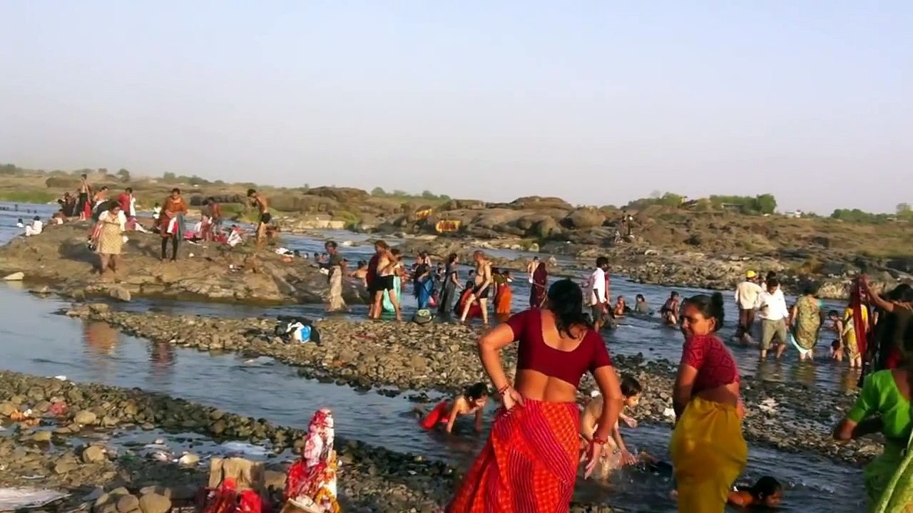 Mahishagar River Summer Bath Galteshwar (India)