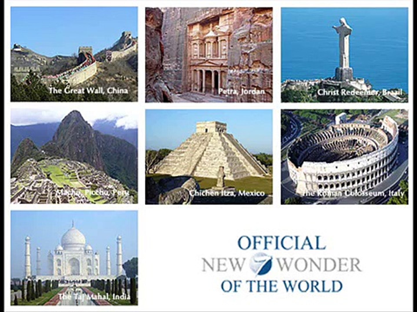 7 New wonders of the world list