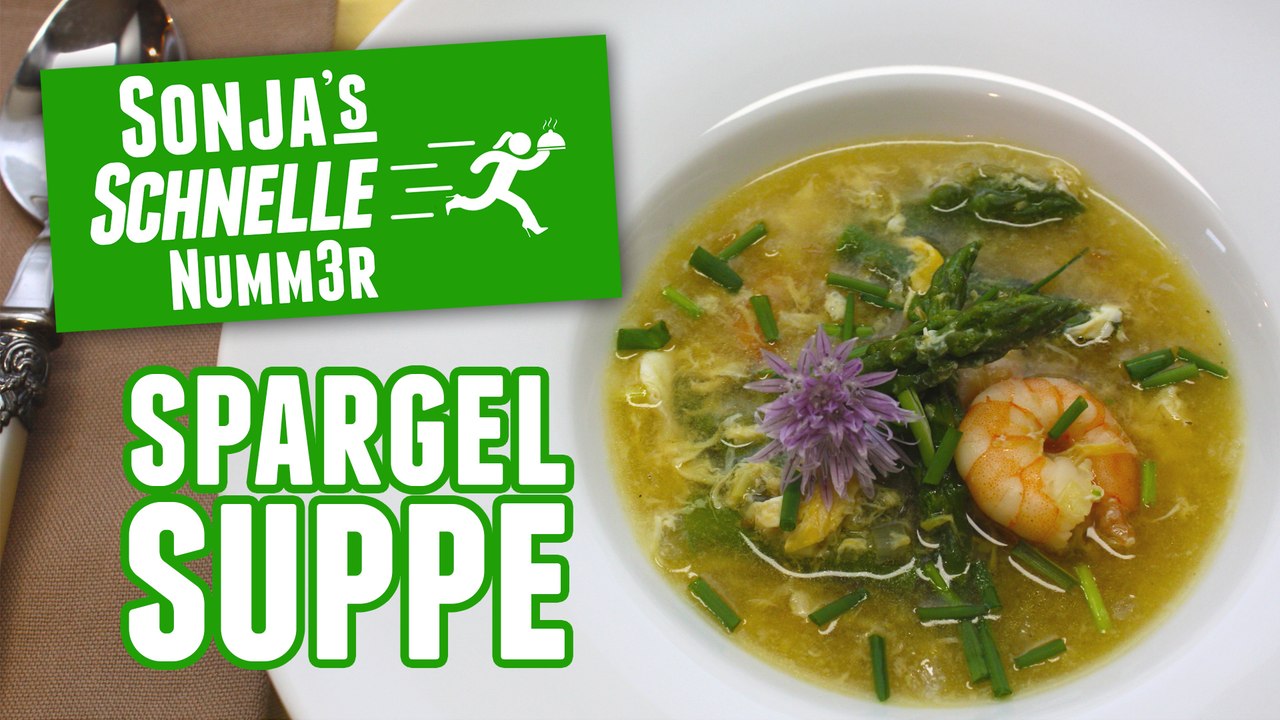 Spargelsuppe mit Krabben - Rezept (Sonja's Schnelle Nummer #62)