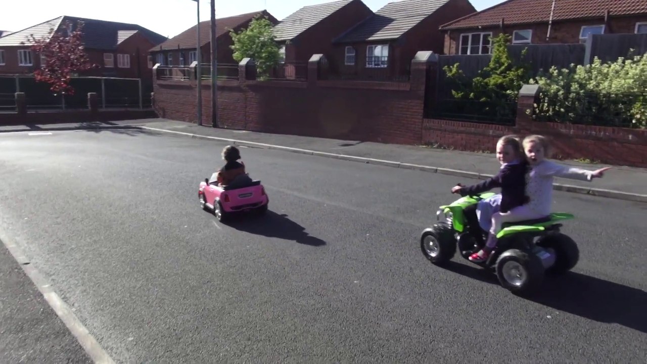 Father upgrades daughter's toy mini cooper to radio command it.. hilarious