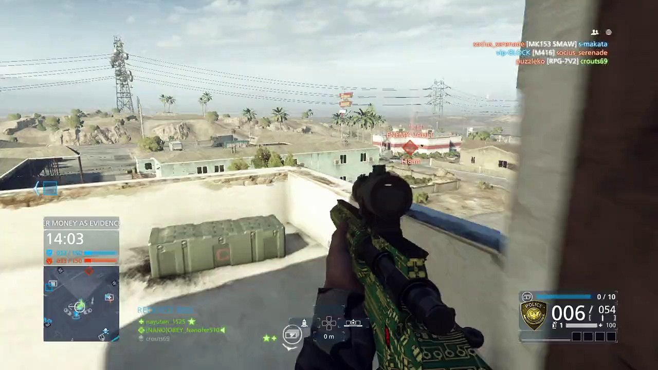 Battlefield Hardline, Hip Fire Helicopter Kill