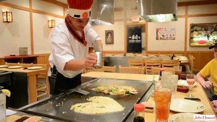 Look Japanese Hibachi Chef Does Fun Food Tricks and More Entertainment
