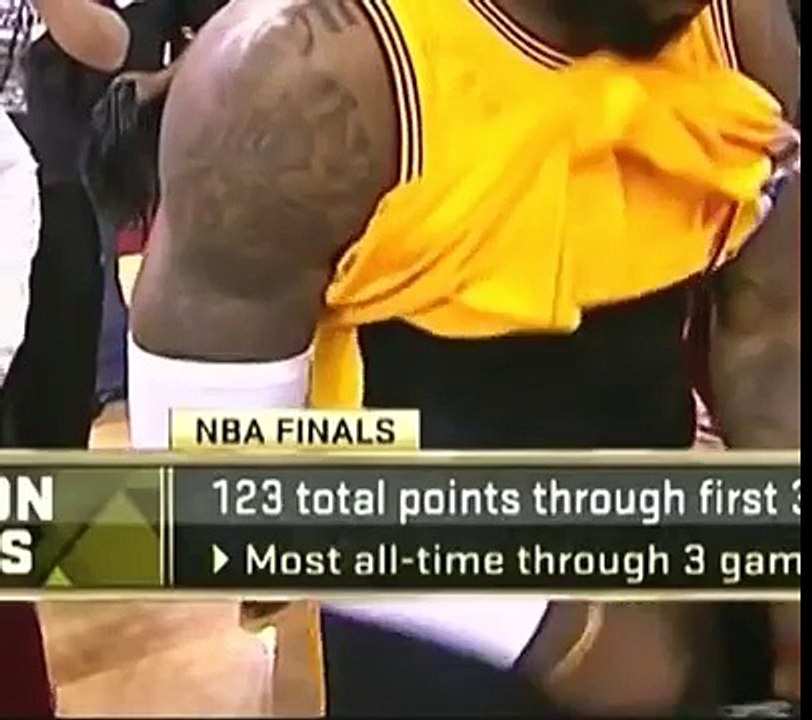 LEBRON! PUT THAT AWAY! Camera shows flashing on national TV in slow mo ...