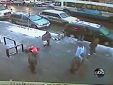 Homeless Man Almost Beaten To Death   Caught on Video Tape