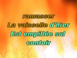 KARAOKE PARODIE MARTIN STEVENS - La vaisselle d'hier (Love is in the air)