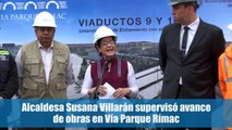 Alcaldesa Susana Villarán inspeccionó obras en viaductos de Vía Parque Rímac