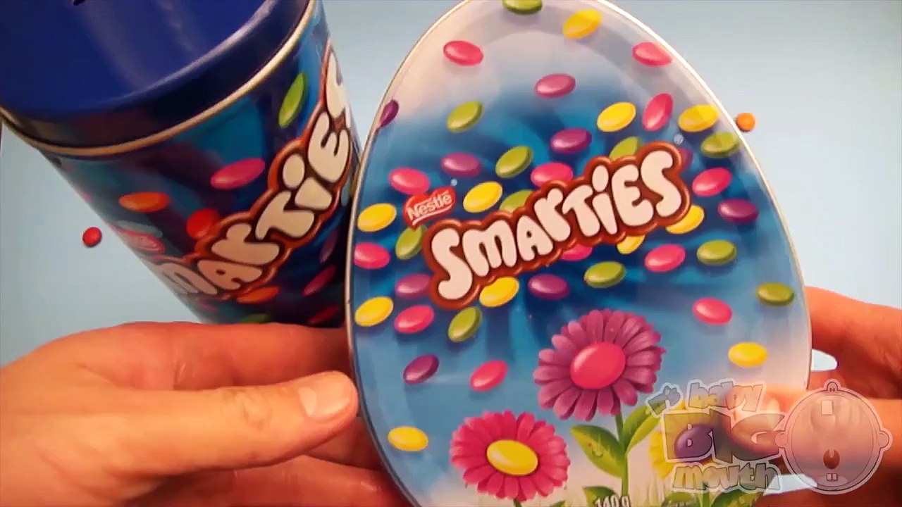 New Learn Colours with Surprise Eggs and a Smarties Rainbow!