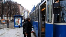 München: Impressionen vom besonderen Einsatz von P-Wagen auf Linie 12