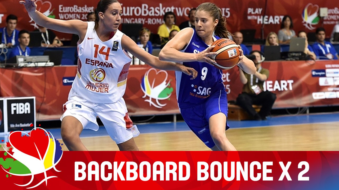 Top of the Backboard, Double Bounce... and In! - Spain v Slovakia - EuroBasket Women 2015