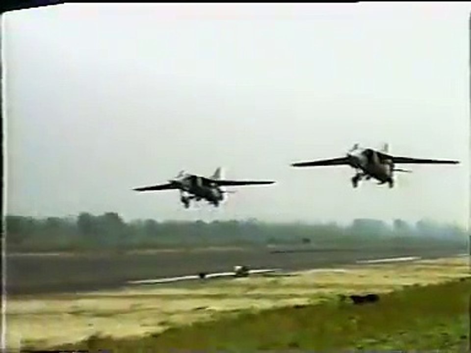 MiG 23 in a cannon attack