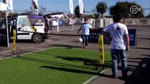 Argentinos jogam futevôlei antes de jogo contra o Paraguai