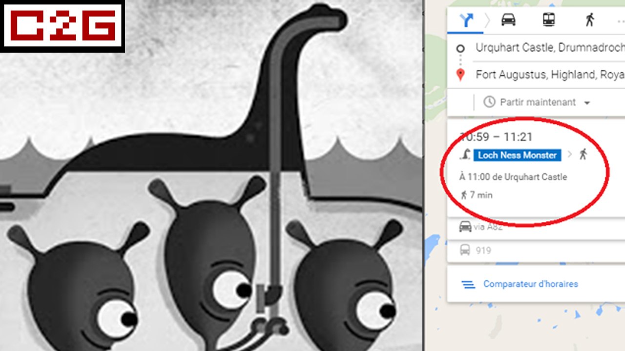 Voyagez en monstre du Loch Ness, vous dit Google !