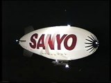 Lighted Sanyo Airship (Blimp - Zeppelin) at Night