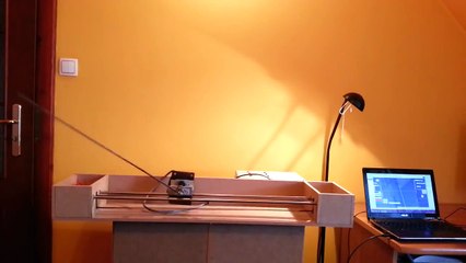 Inverted pendulum on a cart. Linear-quadratic-Gaussian LQG control with an Arduino Uno controller