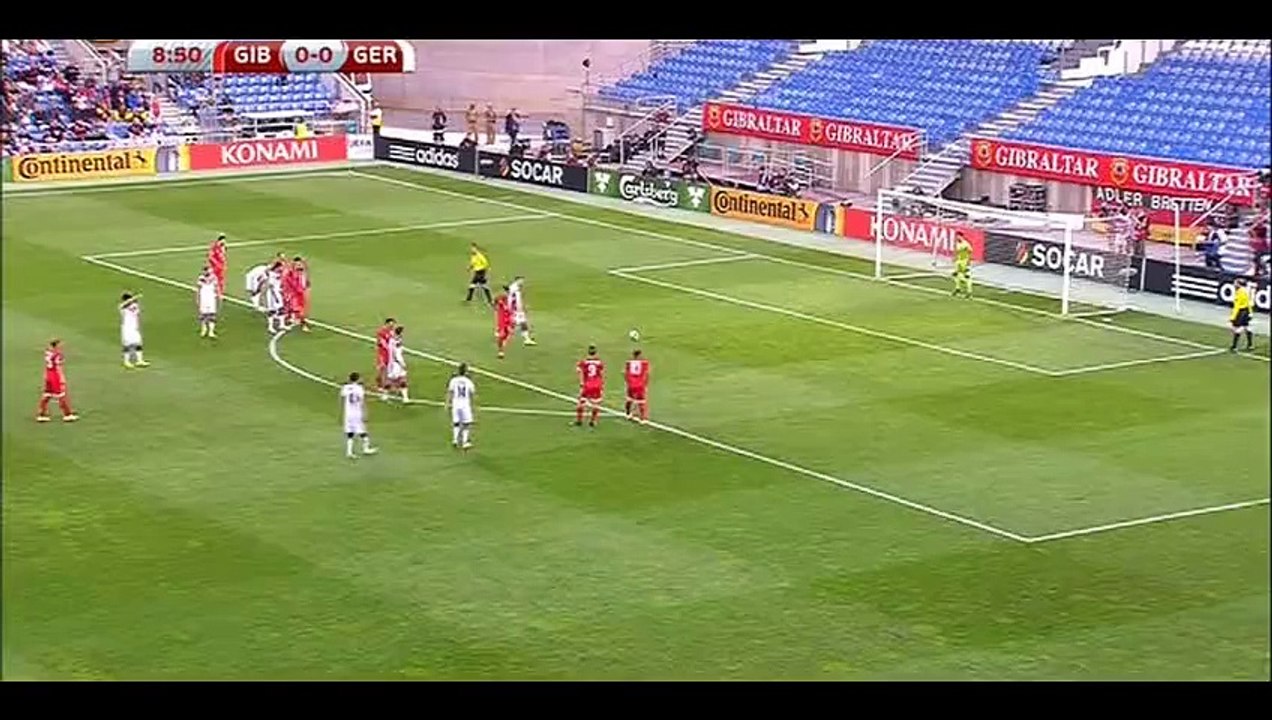 (Penalty missed) Schweinsteiger - Gibraltar vs Germany - 13-06-2015