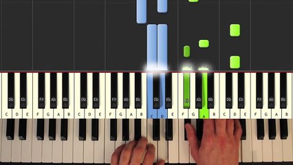 Bach - Prelude in C Major - Piano Tutorial Easy - Bach - how to play (synthesia)