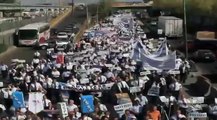 Trabajadores de Mexicana marcharon sobre Circuito Interior