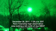 Wildly Pulsating UFO December 28, 2011 PA   BONUS COP FOOTAGE