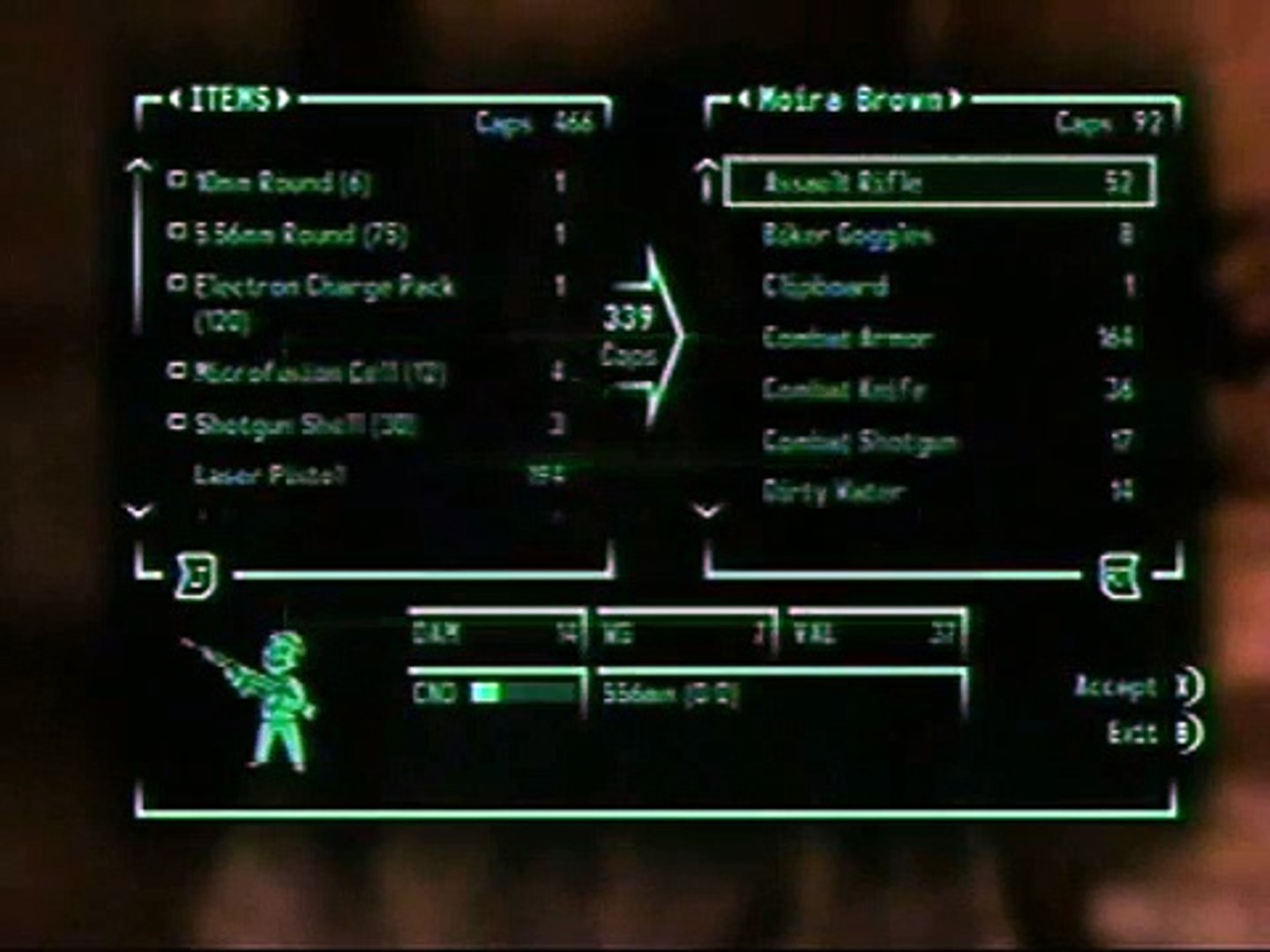 Fallout 3 Infinite Caps and Items Shop Glitch on Xbox360 - video