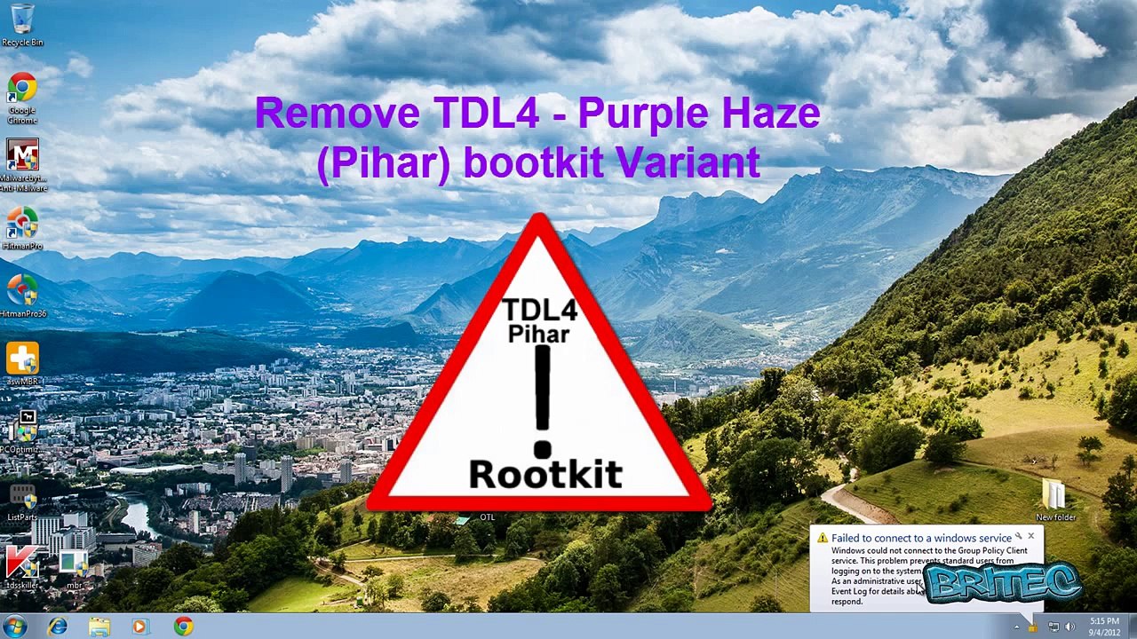 Remove TDL4 - Purple Haze Pihar bootkit Variant by Britec