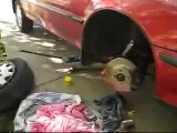 HOW TO REMOVE A FROZEN STUCK BOLT on a TIE ROD END with a torch!