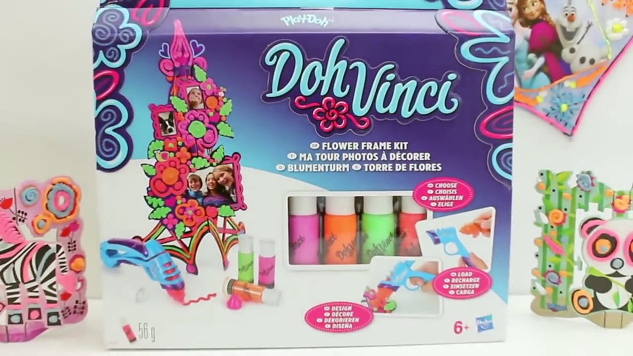 Play Doh Vinci Flower Frame Kit with Frozen DIY Playdoh Vinci Blumenturm Torre de Flores