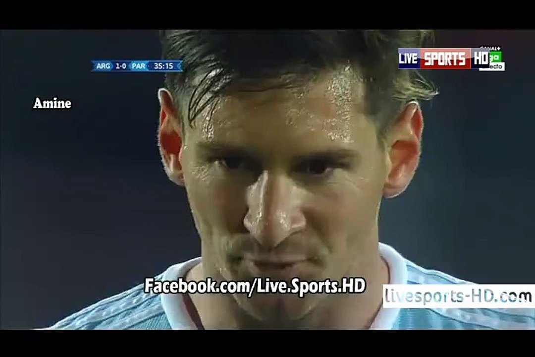 Lionel Messi Penalty Goal | Argentina 2-0 Paraguay Copa America 13.06.2015