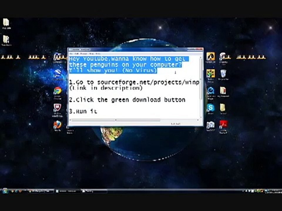 How To Get Penguins On Your Computer! (WinPenguins)