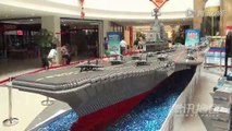 Lego aircraft carrier displayed in Liaoning