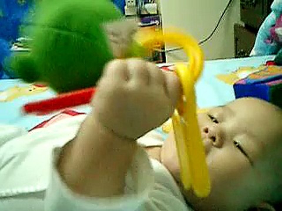 KWen's new musical teething rattle