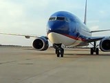 Sun Country Airlines Boeing 737-Engine Start Up-Illinois Basketball Charter-Champaign, IL (CMI)