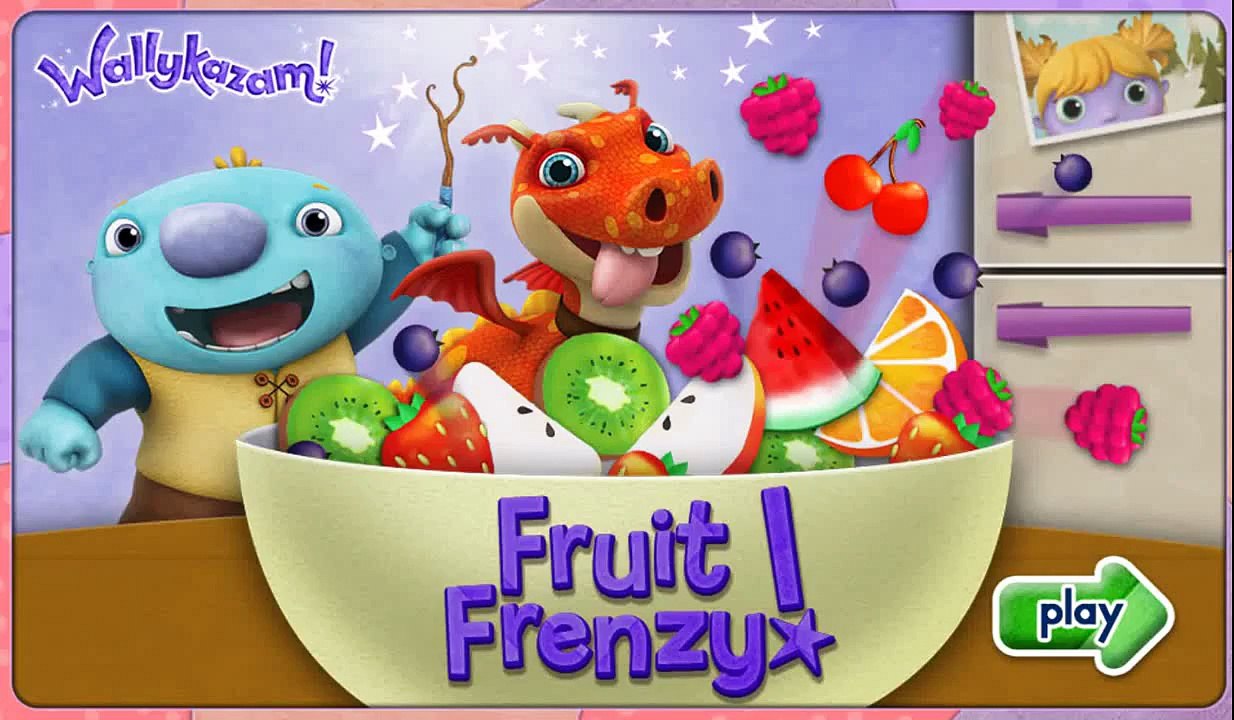 Wallykazam Fruit Frenzy funny game video gameplay full English 4Kids