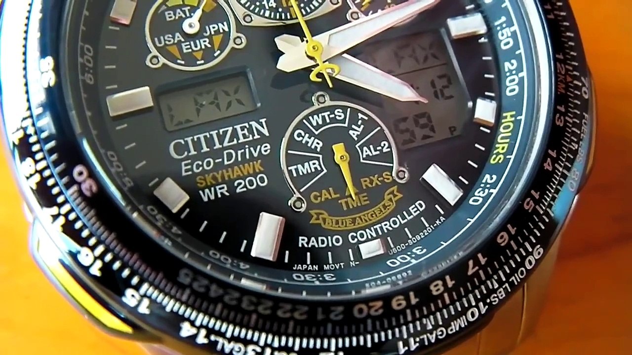 Citizen Eco-Drive Skyhawk A-T "Blue Angels" Watch, SUPER-MACROED