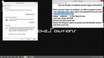 Enable or disable secure logon Ctrl Alt Delete   Windows