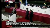 Juan Manuel Santos promulga Ley de Reparación de Víctimas