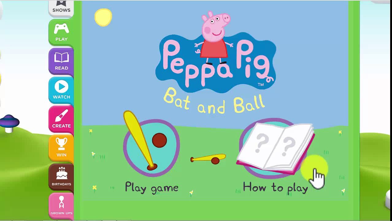 Kinder Surprise Peppa Pig Games For Kids | Peppa Pig Bat and Ball | Kids Games Kinder Surprise