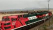 DFRTO-02 Ferromex ES44AC #4628 y SD40-2 #3134 rumbo norte en Paredon,Coah