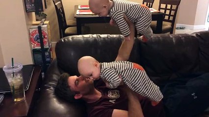 Dad Bench Presses Twin Babies - Jokeroo