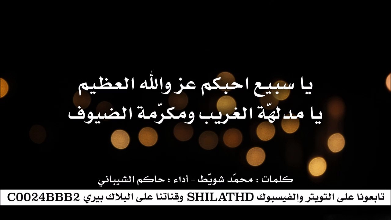 شيلة : ياسبيع احبكم - كلمات محمّد شويّط أداء حا...