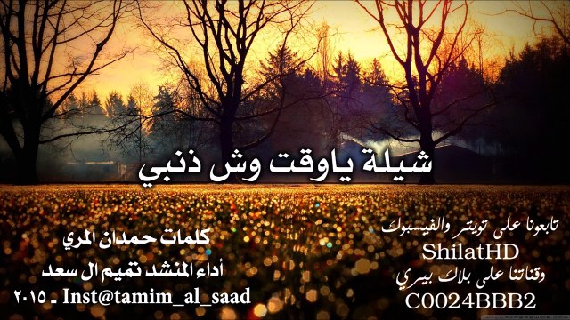 شيلة : ياوقت وش ذنبي - أداء المنشد تميم ال سعد | أصلي + مسرع | شيلات 2015