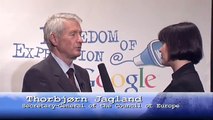 Thorbjørn Jagland (Council of Europe) about Freedom of Expression on the internet
