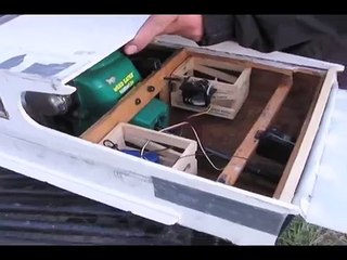 gas weed eater powered RC boat