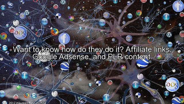 Affiliates Make Money Online Using Links,Google Adsense and PLR Content