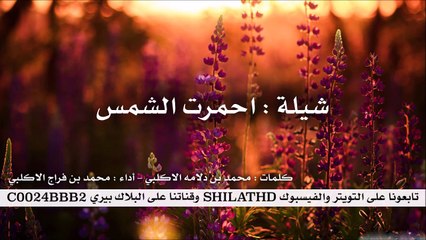 شيلة : احمرت الشمس - اداء محمد بن فراج الاكلبي | أصلي + مسرع | شيلات 2015