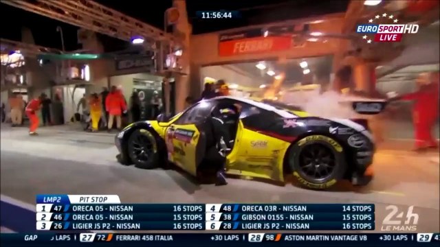 24h du Mans 2015 Big fire pit Ferrari