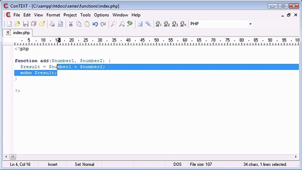 Beginner PHP Tutorial - 32 - Functions with a Return Value_‏_1