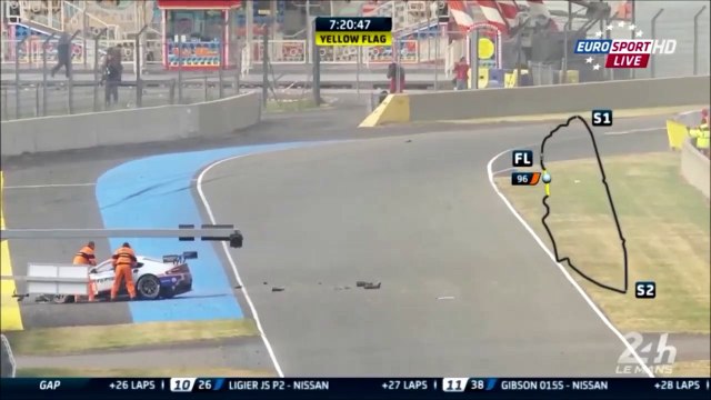 24h du Mans 2015 Aston Martin Big shunt